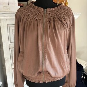 Olivia Grey Bomber Jacket